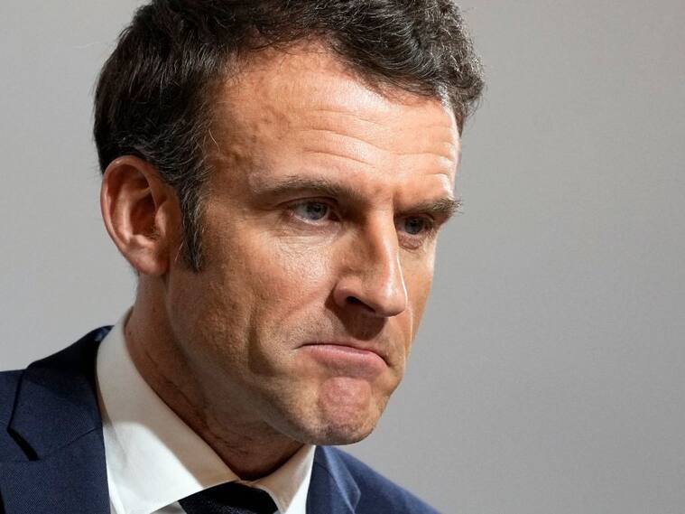 El presidente de Francia, Emmanuel Macron, tras un discurso en París