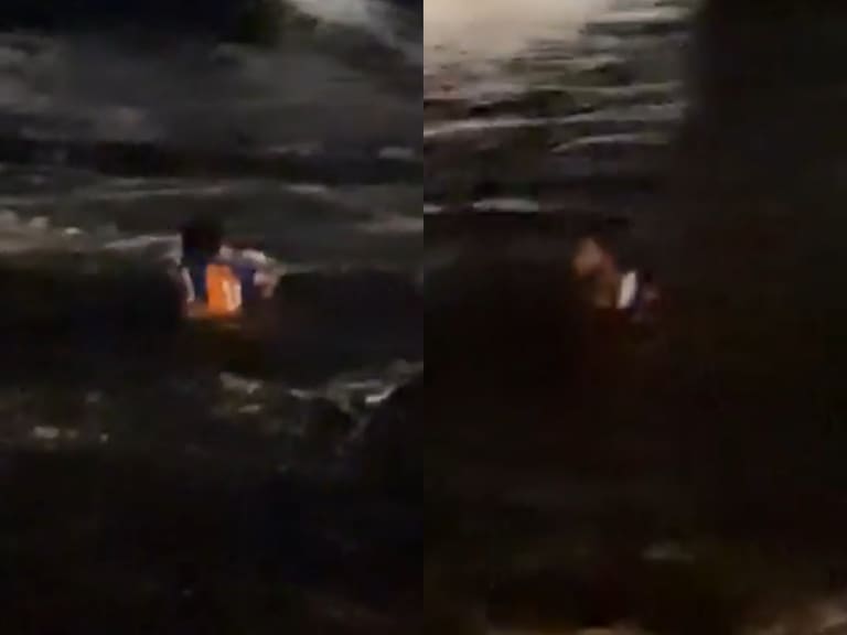 “No nos vamos a ir hasta agarrar a este...” Se viraliza video de delincuente que se tiró al mar para no ser detenido en Antofagasta