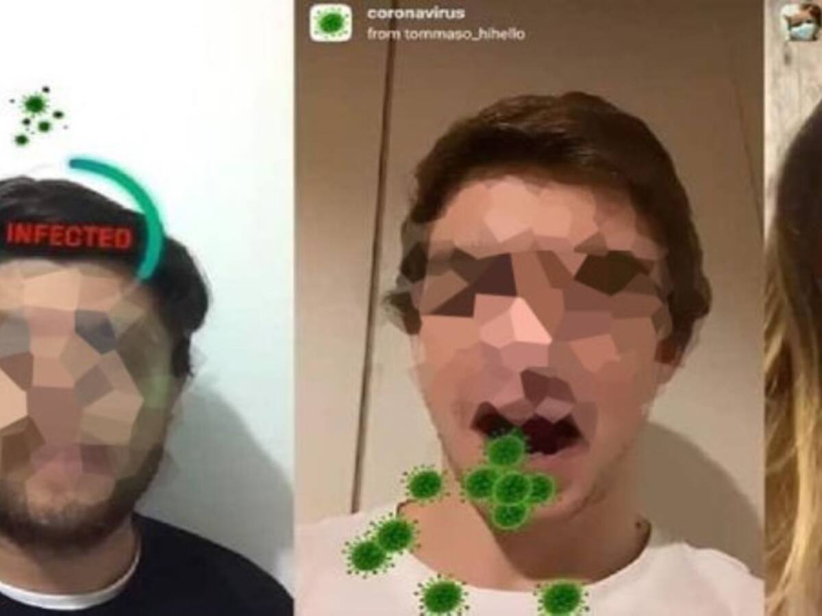 Facebook eliminará de Instagram y todas sus plataformas los filtros relacionados al coronavirus