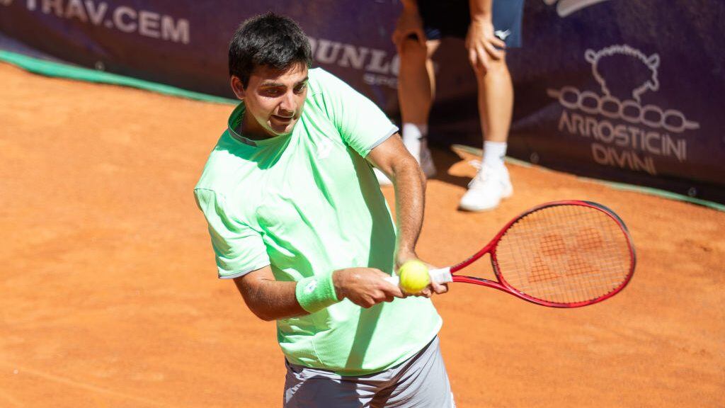 Marcelo Tomas Barrios Vera during the match between Peter Torebko (GER) and Marcelo Tomas Barrios Vera (CHI)at the Internazionali di Tennis Citt dell'Aquila (ATP Challenger L'Aquila) in L'Aquila, Italy, on August 20, 2019. (Photo by Manuel Romano/NurPhoto via Getty Images)