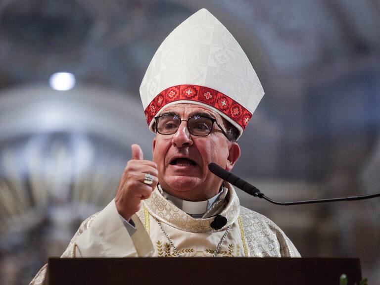 Fernando Chomalí durante la misa de Domingo de Resurrección 2024, 31 de marzo.