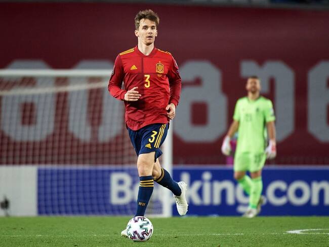 El central Diego Llorente en un partido de España frente a Georgia por las clasificatorias a Qatar en Europa. Foto: Getty Images