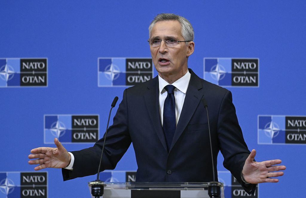 El secretario general de la OTAN Jens Stoltenberg ante la prensa