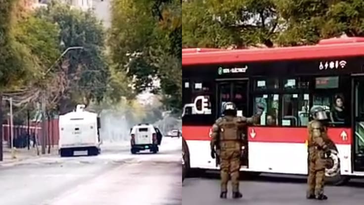 Incidentes cerca del Liceo Manuel Barros Borgoño provocan corte de tránsito en Santiago Centro