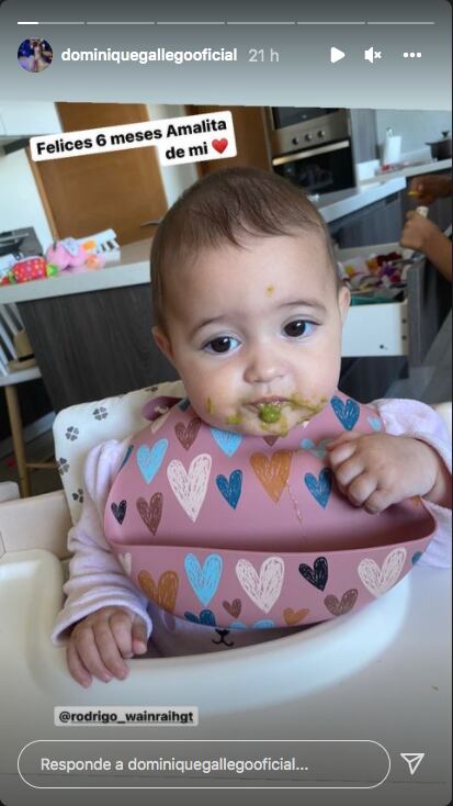 Dominique Gallego celebró los seis meses de su bebé: Amalita de mi corazón | Instagram