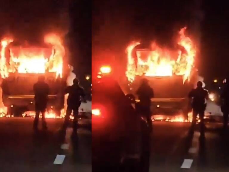 Bus que transportaba trabajadores de El Teniente terminó incendiado en O'Higgins