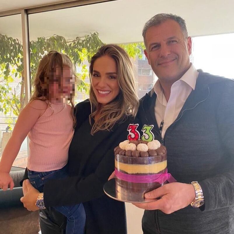 Nayara Vit, su hija Gabriela y Rodrigo del Valle | Instagram