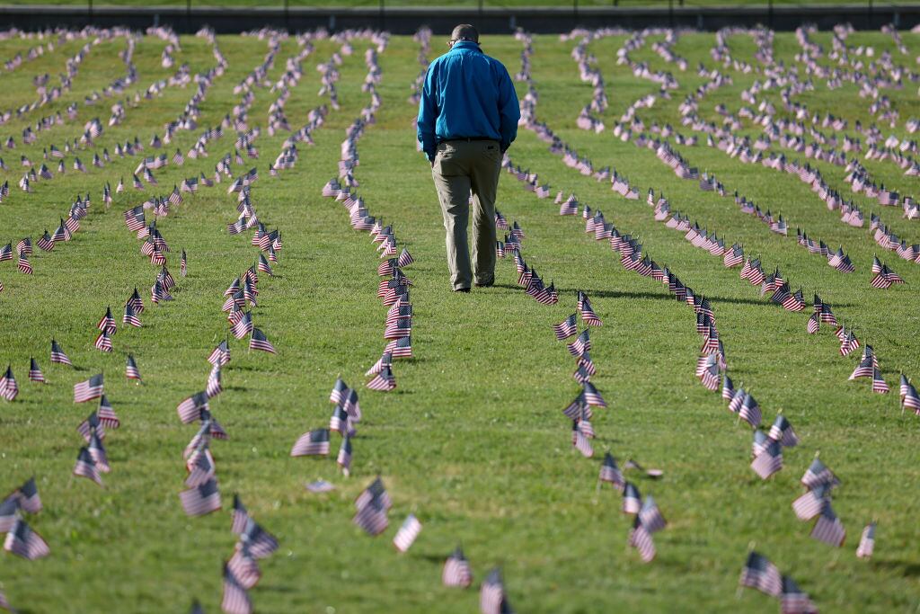 Memorial de victimas del Covid-19 en Washington