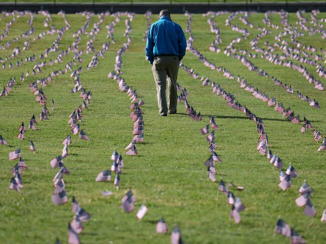 Memorial de victimas del Covid-19 en Washington