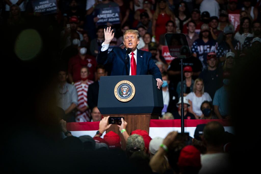 Acto de campaña de Trump en Tulsa