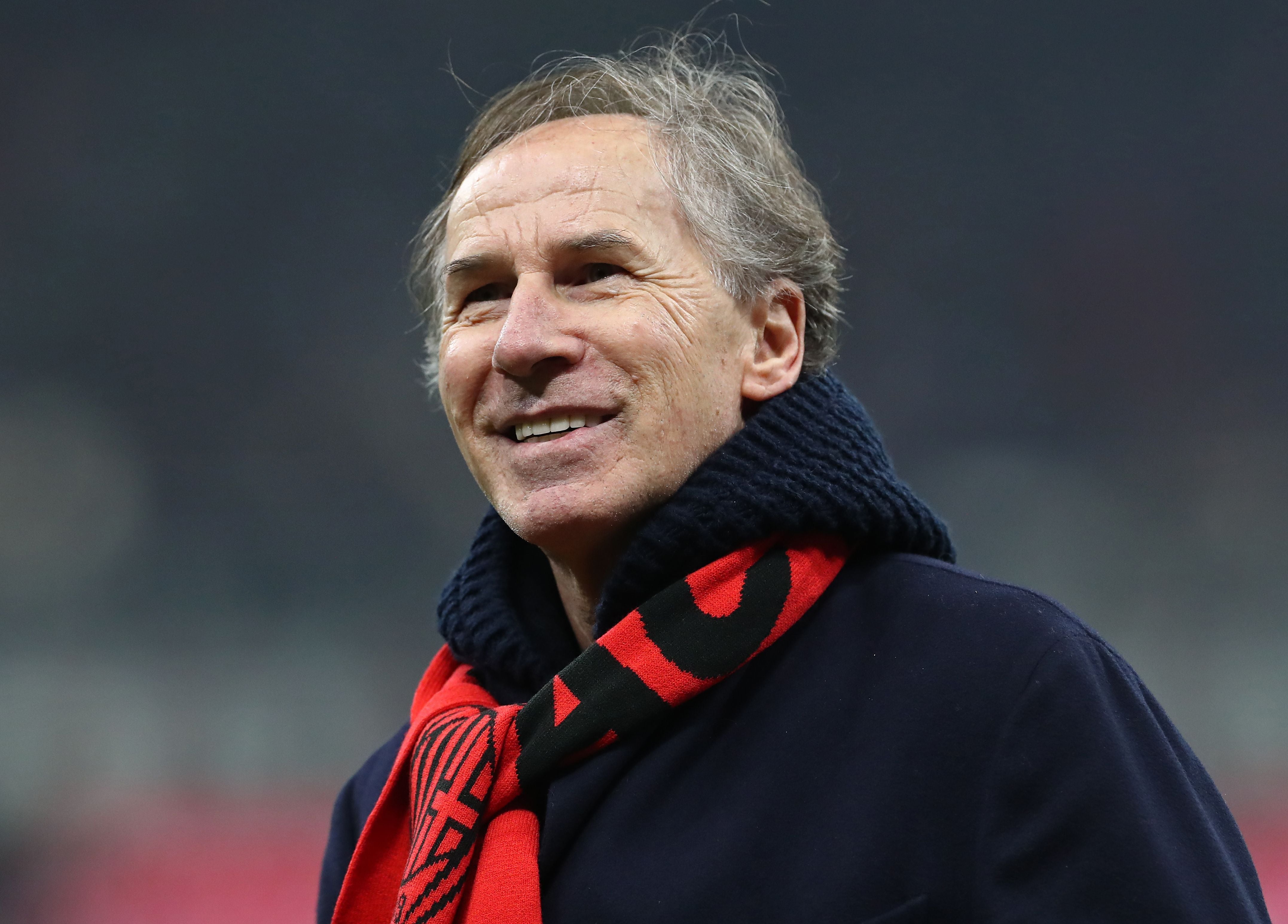 MILAN, ITALY - DECEMBER 15: Franco Baresi looks on during the Serie A match between AC Milan and Genoa at Stadio Giuseppe Meazza on December 15, 2024 in Milan, Italy. (Photo by Marco Luzzani/Getty Images)