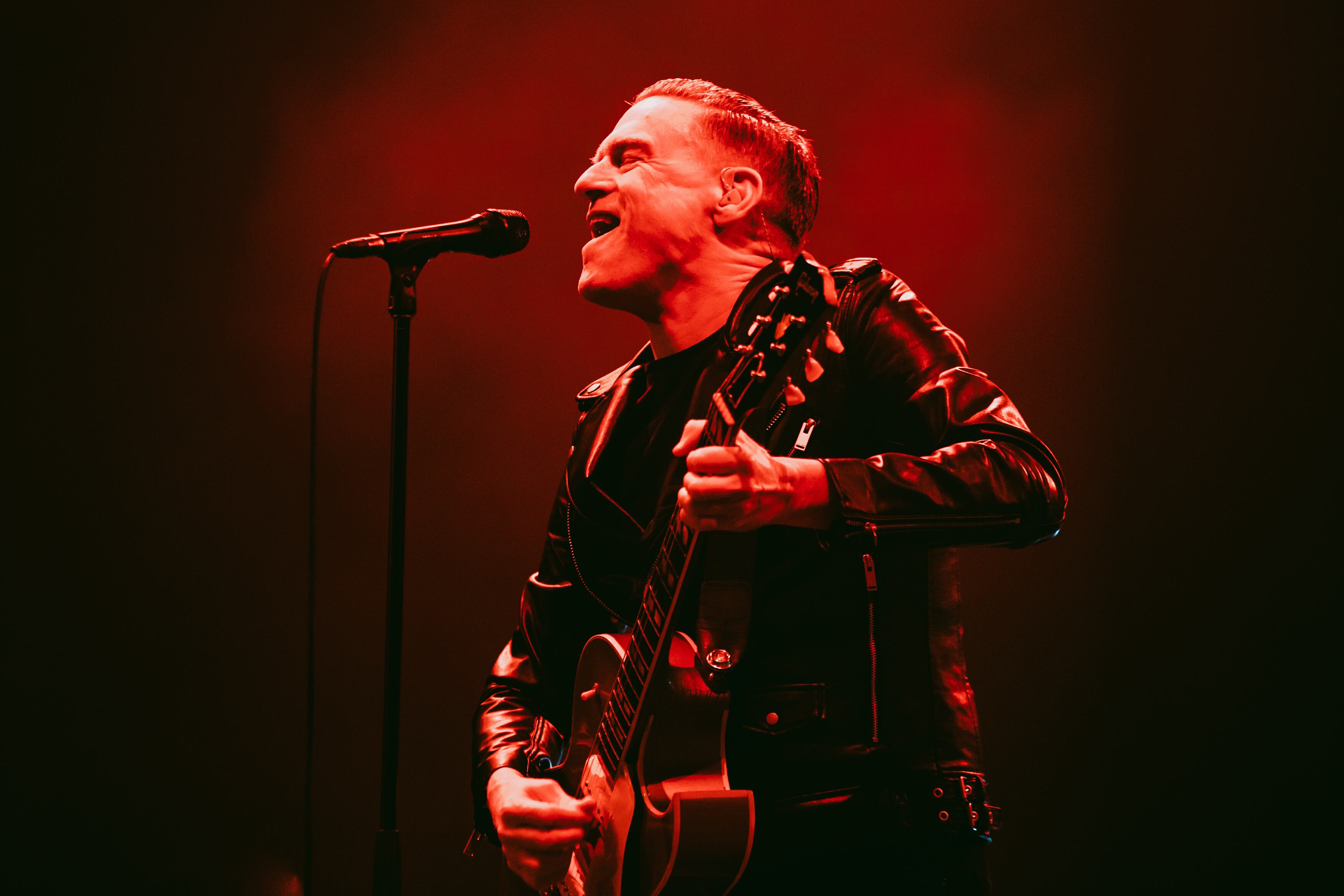 MONTERREY, MEXICO - FEBRUARY 6: Bryan Adams performs during a concert at Arena Monterrey on February 6, 2024 in Monterrey, Mexico. (Photo by Medios y Media/Getty Images)