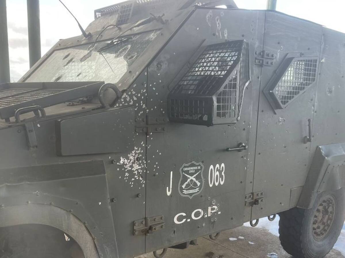 Vehículo blindado de Carabineros es baleado en Ercilla