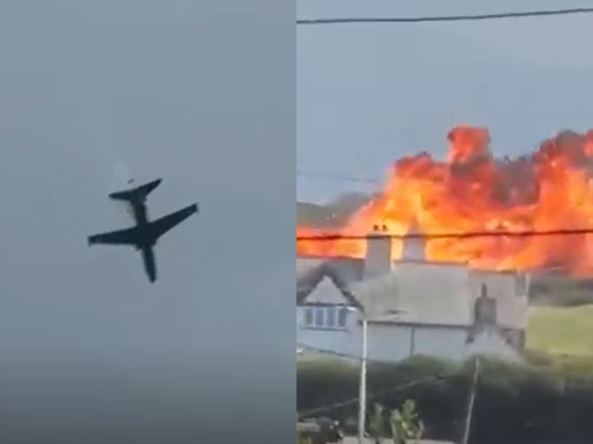 Un avión de la Fuerza Aérea británica se estrelló en Gales: así reaccionaron los dos pilotos