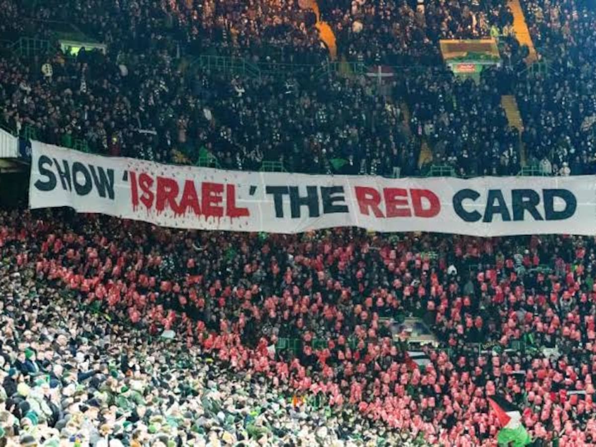 Manifestantes propalestinos protestaron antes del partido en que Italia eliminó a Israel del Mundial 2026
