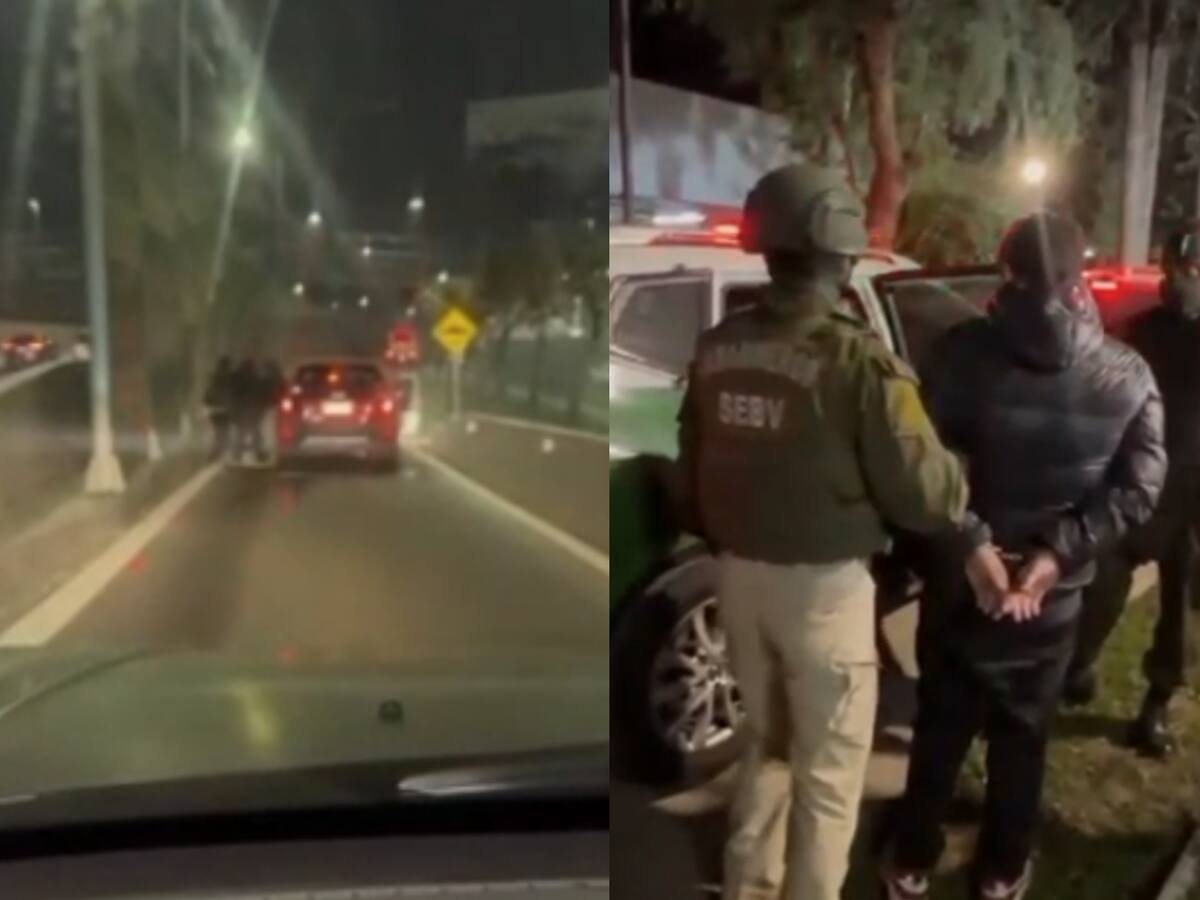 Cámaras captan violenta encerrona y posterior detención de los delincuentes: uno es menor de edad