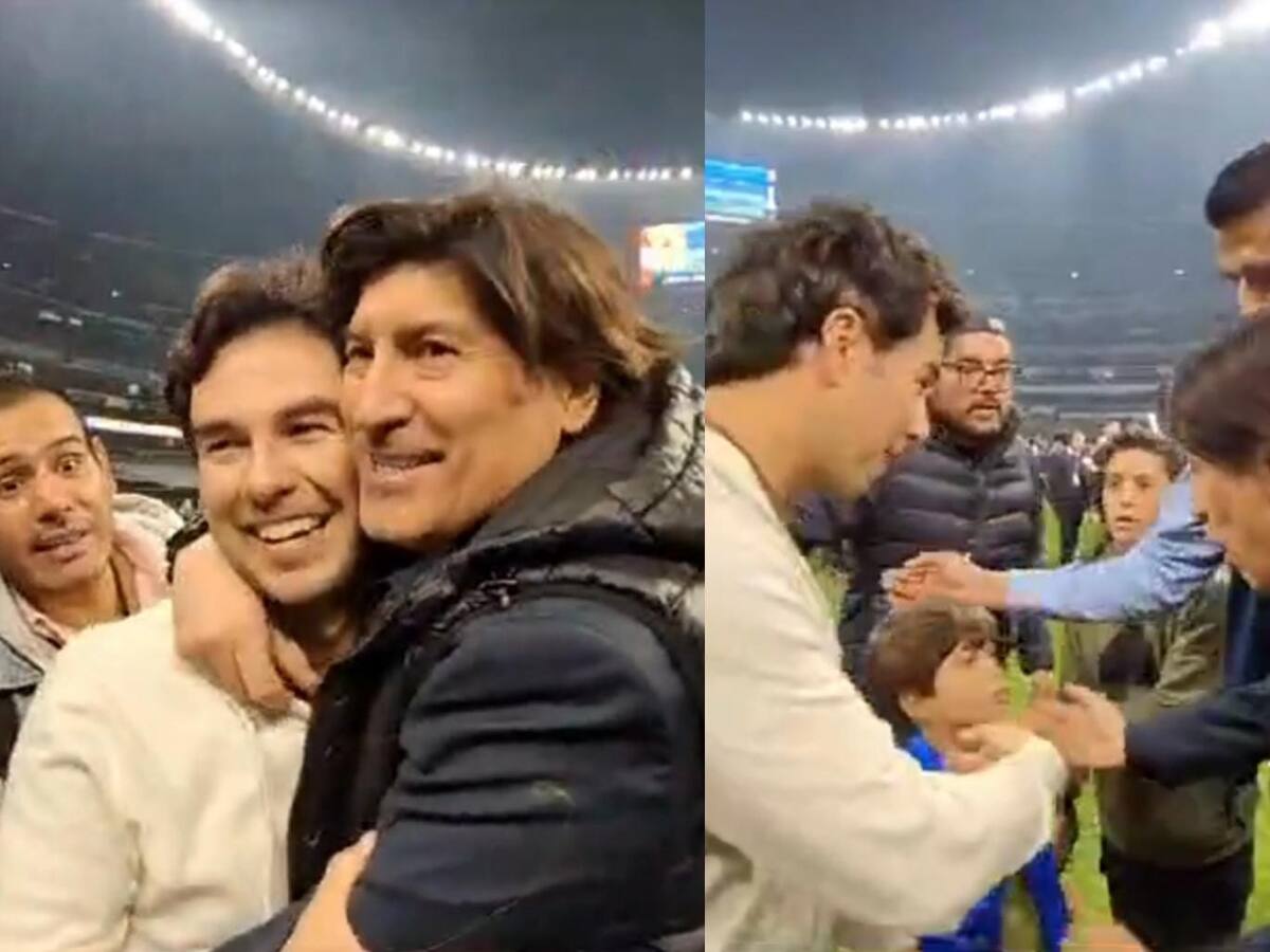 “Mira hijo, él es mi ídolo”: la emoción de Checo Pérez tras encontrarse a Iván Zamorano en México