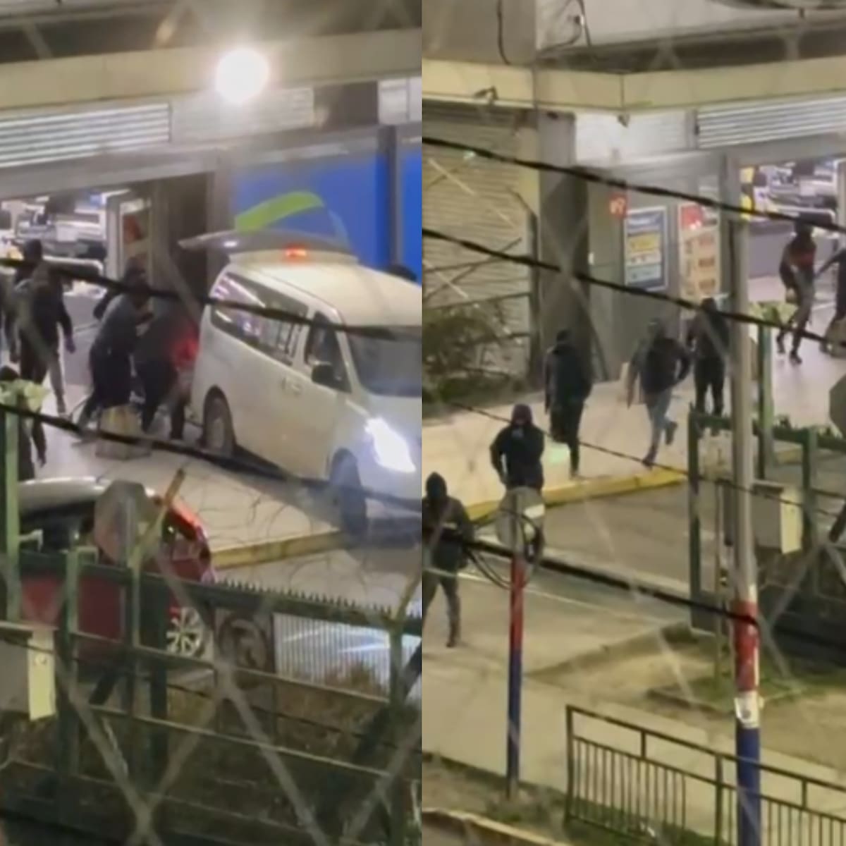 Encapuchados armados realizan violento turbazo en supermercado Maipú: imágenes muestran su rápido escape