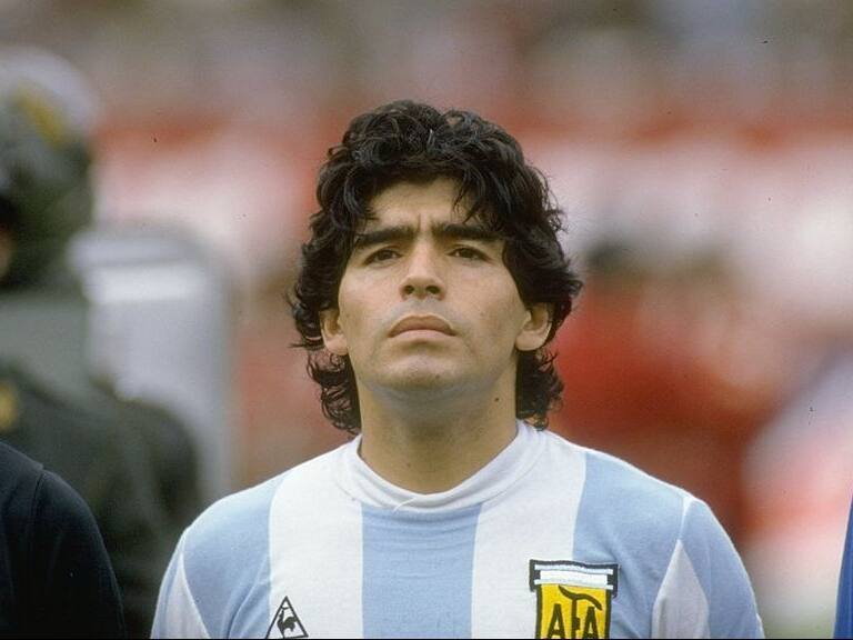 1985: Portrait of Diego Maradona before the World Cup qualifying match against Peru. Peru won the match 1-0. Mandatory Credit: David Cannon/Allsport