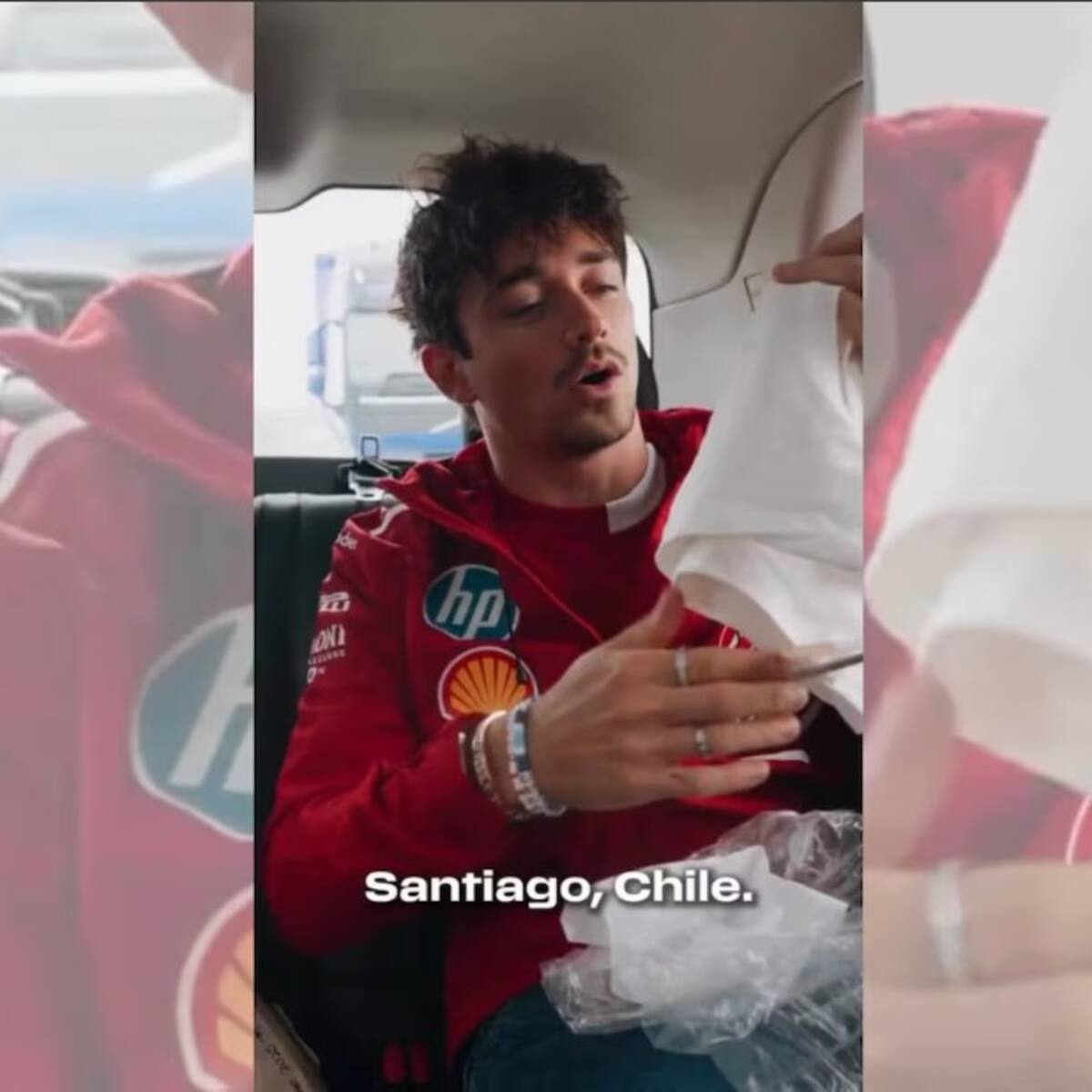 “Me encanta...”: La reacción de Charles Leclerc tras recibir un regalo de un fanático chileno