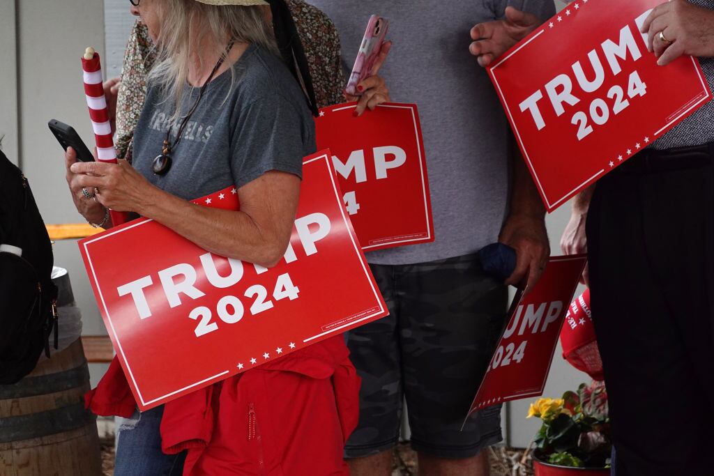 Seguidores de Donald Trump en un evento en el estado de Iowa en EEUU