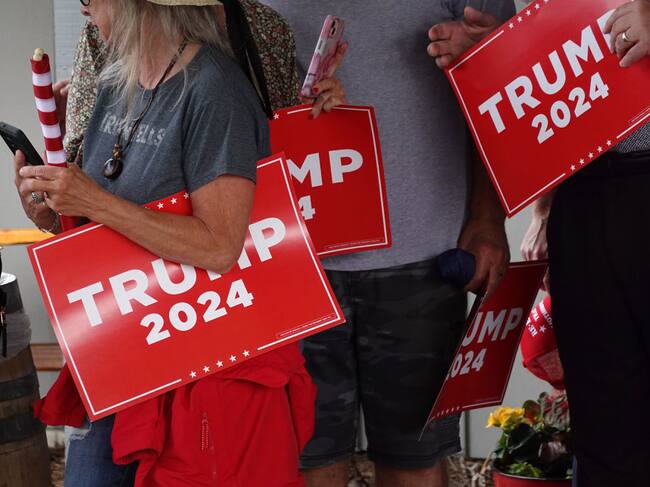 Seguidores de Donald Trump en un evento en el estado de Iowa en EEUU