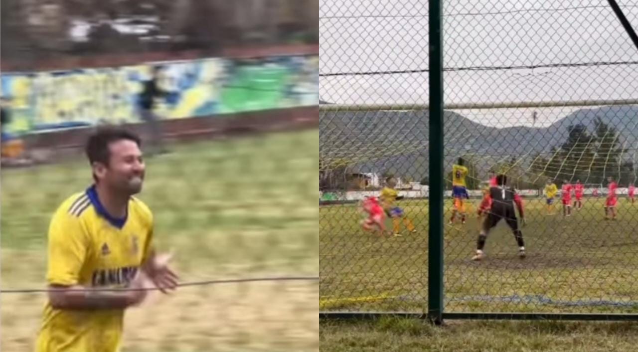Roberto Gutiérrez brilla con su equipo de barrio: anotó un gol y festejó en el "clásico de Curacaví"