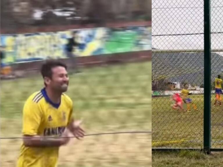 Roberto Gutiérrez brilla con su equipo de barrio: anotó un gol y festejó en el "clásico de Curacaví"