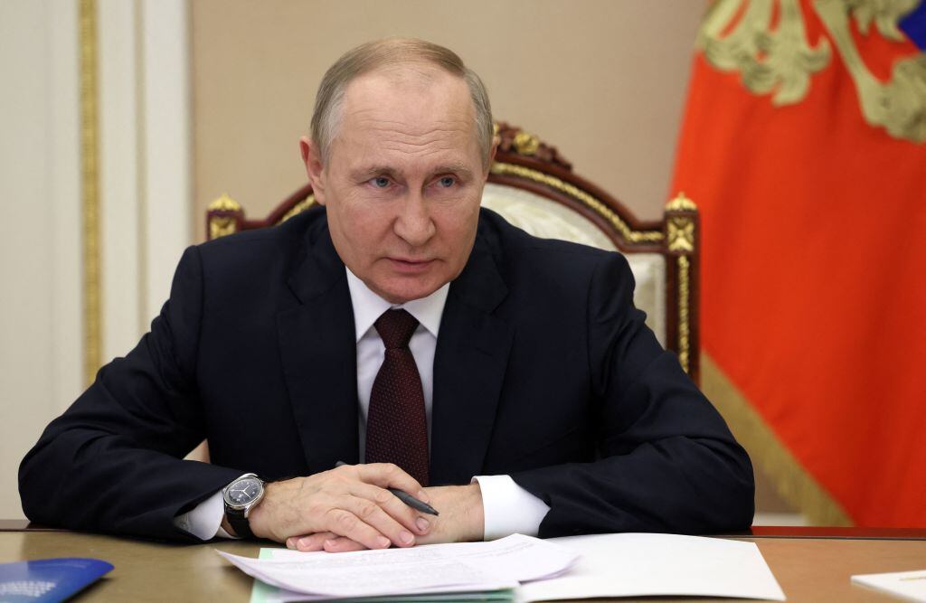 El presidente de Rusia, Vladimir Putin, en un salón del Kremlin en Moscú