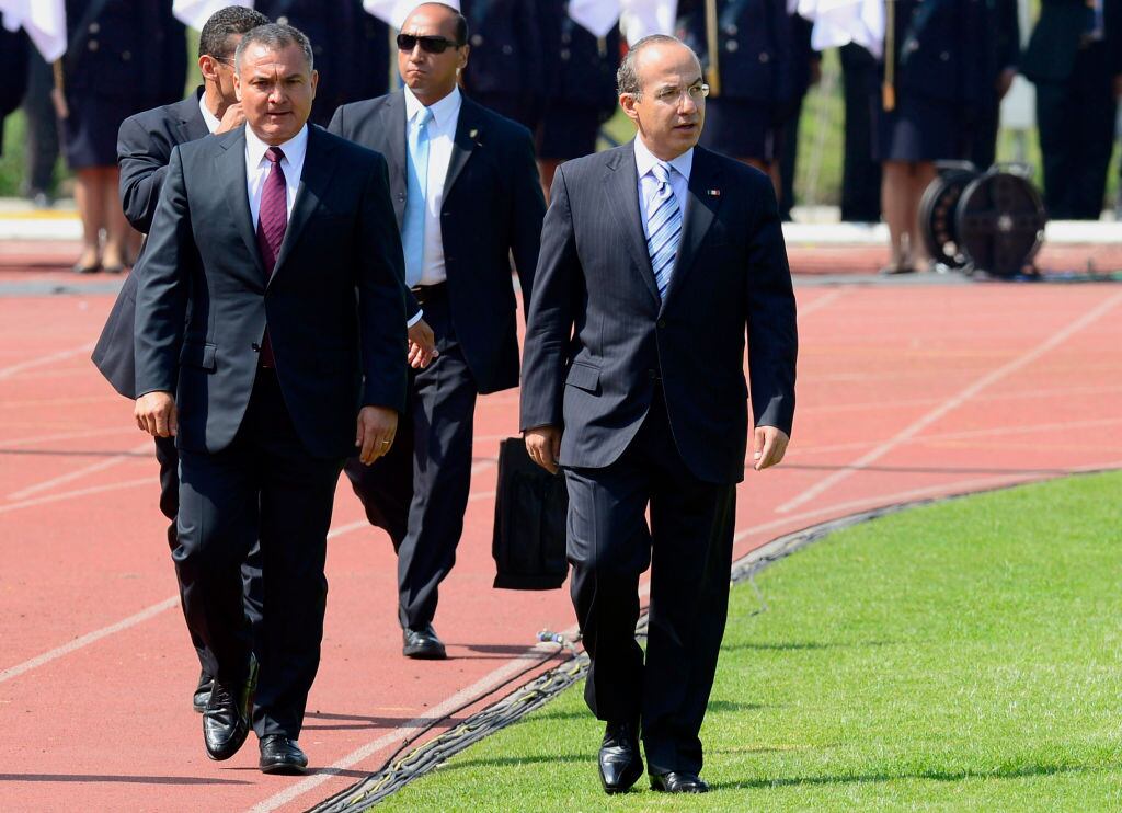 Expresidente mexicano Felipe Calderon junto a Garcia Luna