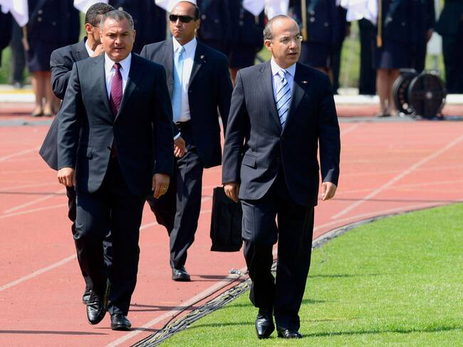Expresidente mexicano Felipe Calderon junto a Garcia Luna