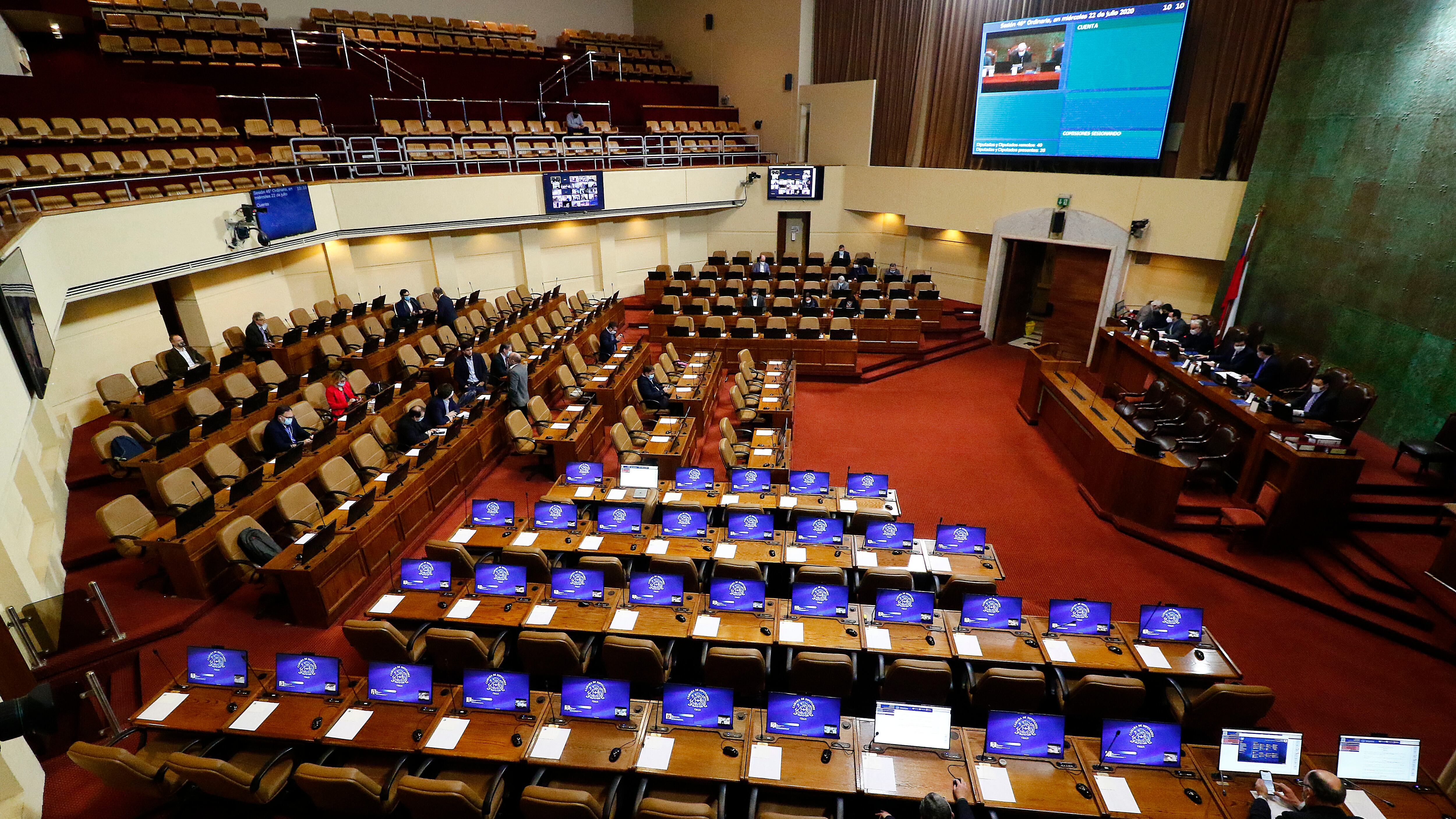 22 DE JULIO DE 2020/VALPARAISOVista general, durante la sesion de la Camara de Diputados, en donde se analiza el proyecto que regula entrevistas grabadas en video y otras medidas de resguardo a menores de edad, vÌctimas de delitos sexuales.
FOTO: LEONARDO RUBILAR CHANDIA/AGENCIAUNO