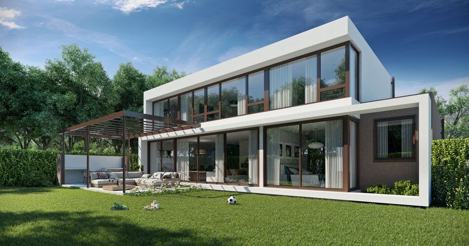En la foto una de las casas de Parque Chamisero, uno de los múltiples proyectos impulsados por la inmobiliaria.