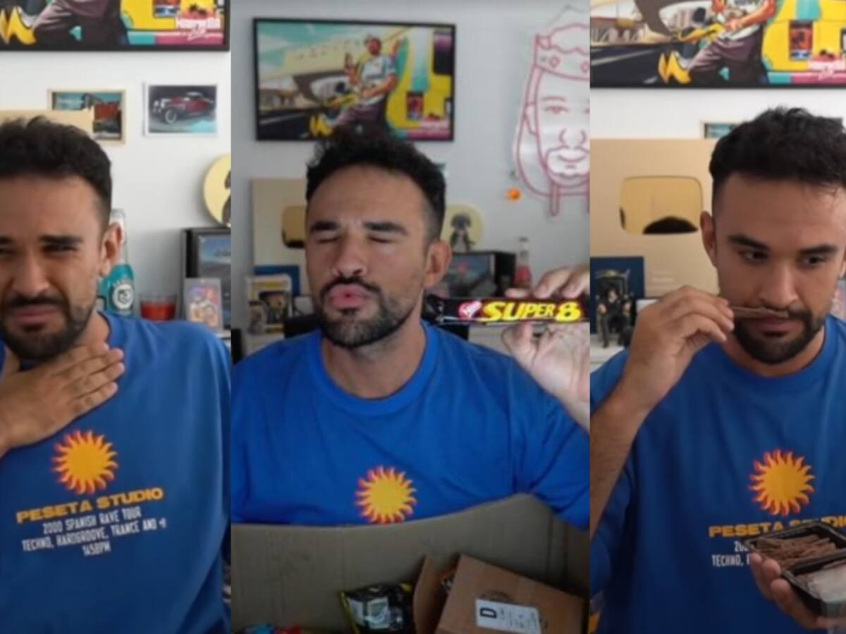 “Le pongo un dos” y “lo quiero escupir”: Streamer español entrega contundente opinión tras probar los dulces chilenos