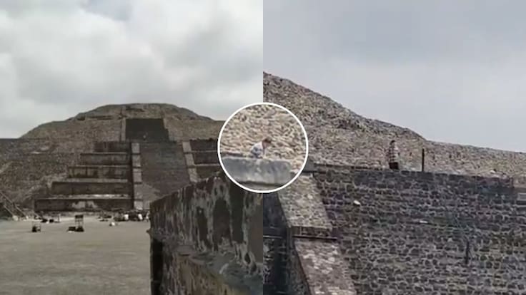 Difunden imágenes del caos en Teotihuacán tras violento tiroteo desde la Pirámide de la Luna