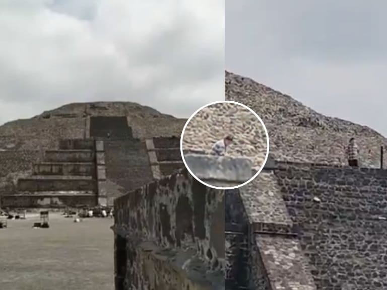 Difunden videos del caos en Teotihuacán tras ataque armado desde la Pirámide de la Luna