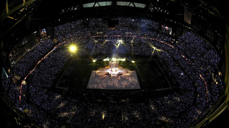 INDIANAPOLIS, IN - FEBRUARY 05: Madonna performs during the Bridgestone Super Bowl XLVI Halftime Show at Lucas Oil Stadium on February 5, 2012 in Indianapolis, Indiana. (Photo by Andy Lyons/Getty Images)