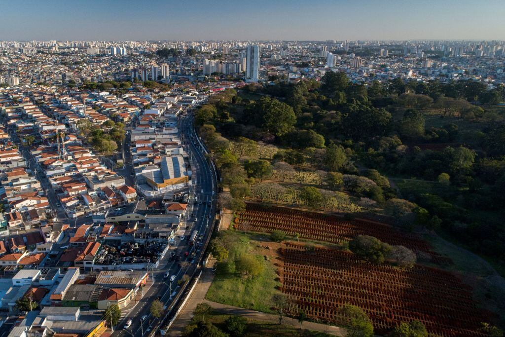 Un cementerio en la ciudad de Sao Paulo