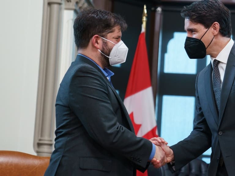 Presidente Gabriel Boric sostiene reunión con primer ministro de Canadá Justin Trudeau