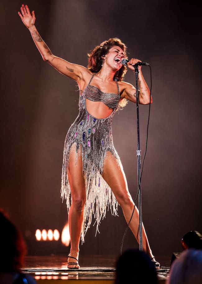 LOS ANGELES, CALIFORNIA - FEBRUARY 04: Miley Cyrus performs onstage during the 66th GRAMMY Awards on February 04, 2024 in Los Angeles, California. (Photo by John Shearer/Getty Images for The Recording Academy)