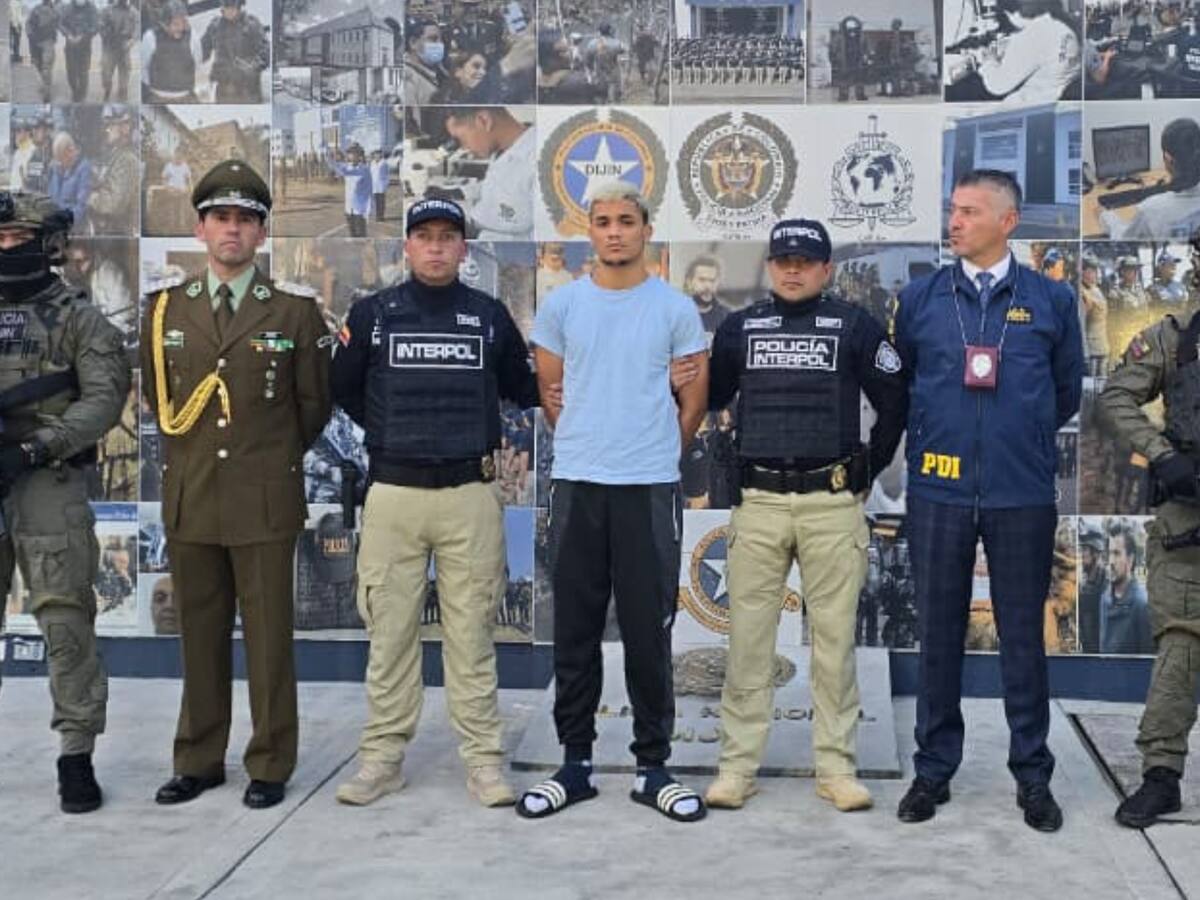 Trasladan a Bogotá a sicario del “Rey de Meiggs” para iniciar proceso de extradición a Chile