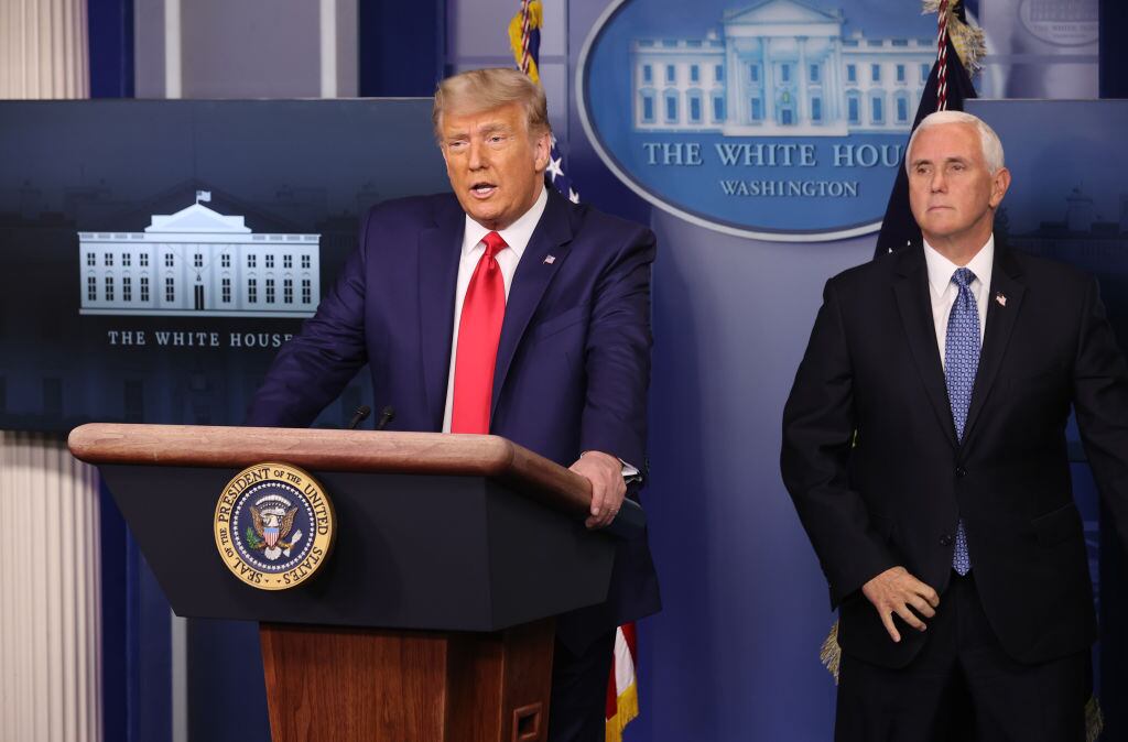 Trump y Pence en la Casa Blanca