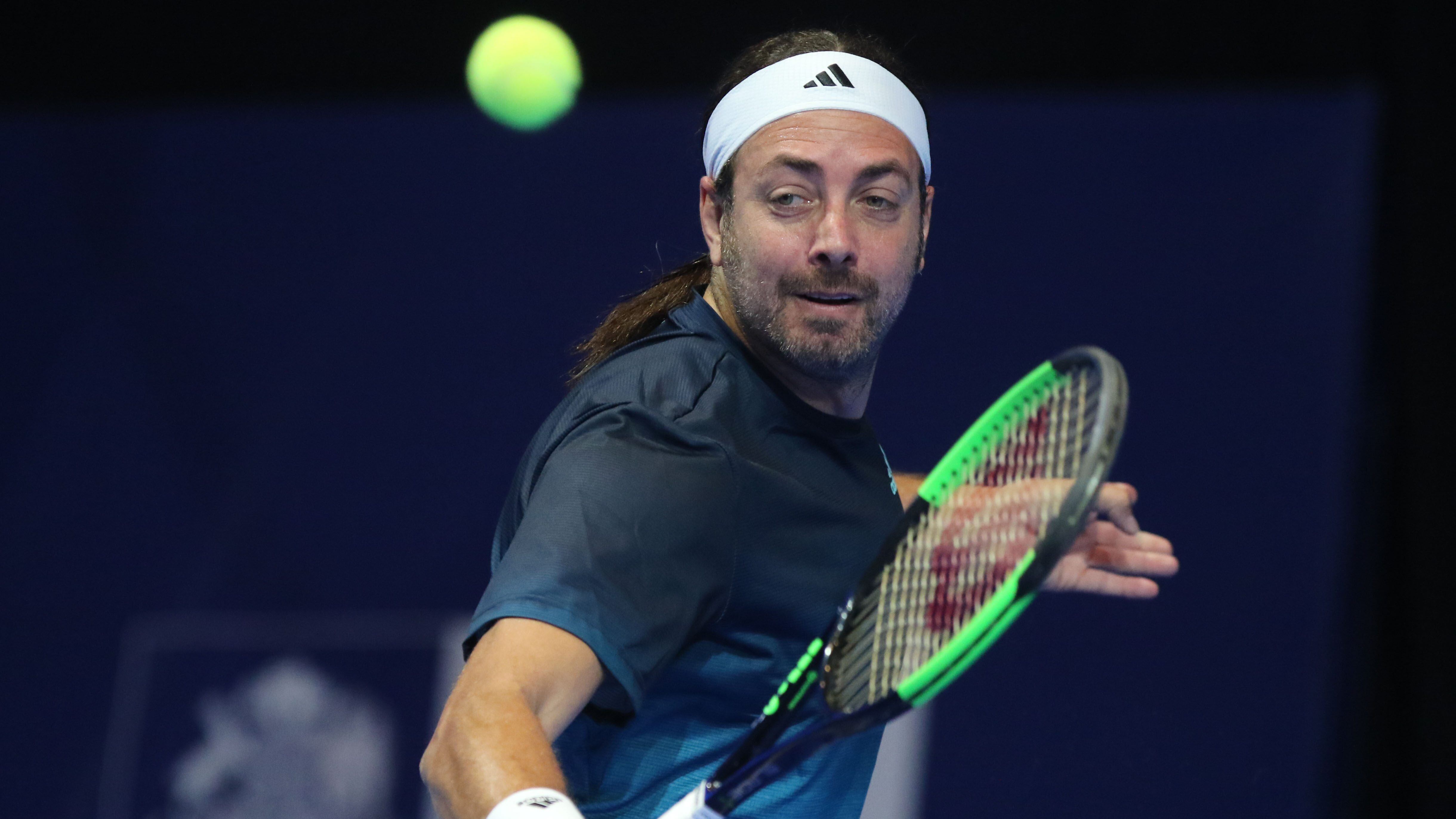 26 de Abril del 2019/SANTIAGO Nicolás Massú, durante el partido de Tenis Exibicion en Gran Arena Monticello.
FOTO:RDRIGO SAENZ/AGENCIAUNO