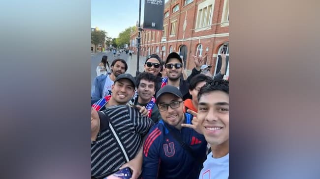 Darío Osorio con hinchas chilenos en Londres | Captura de pantalla