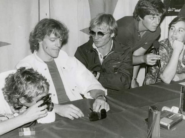 Gonzalo Cáceres con The Police en 1982