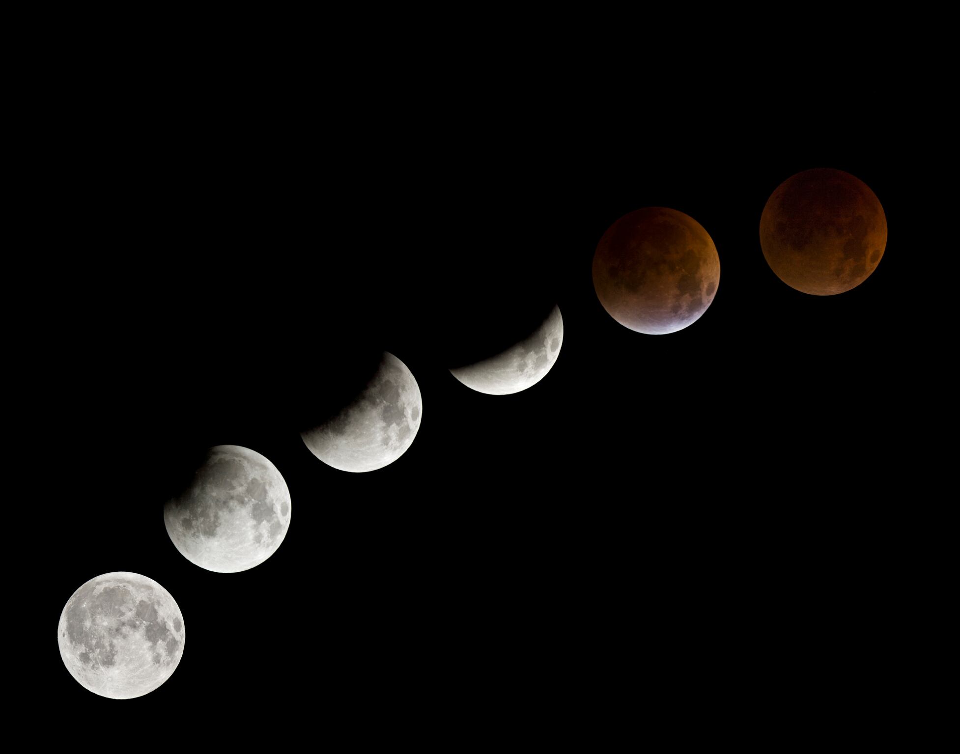 Fases de la Luna durante un eclipse solar