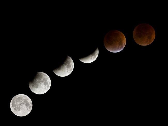 Fases de la Luna durante un eclipse solar