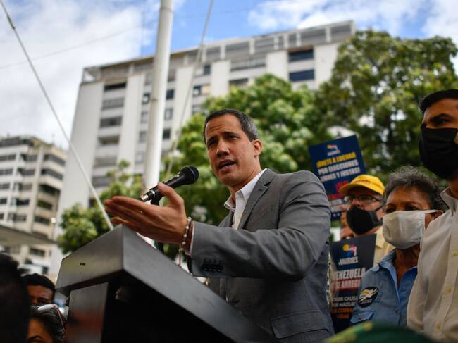 El exdiputado de Venezuela Juan Guaidó en un evento opositor
