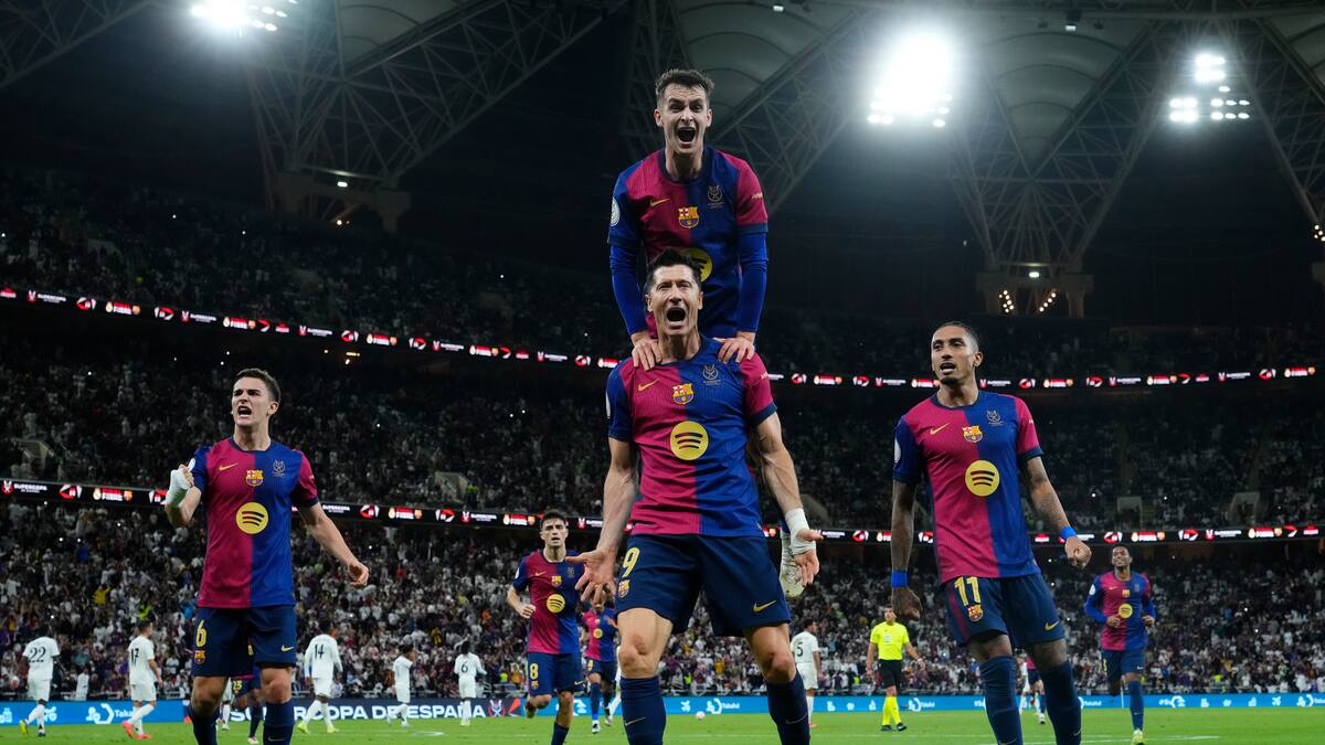 Barcelona tumba al Real Madrid con una goleada y se corona campeón de la Supercopa de España