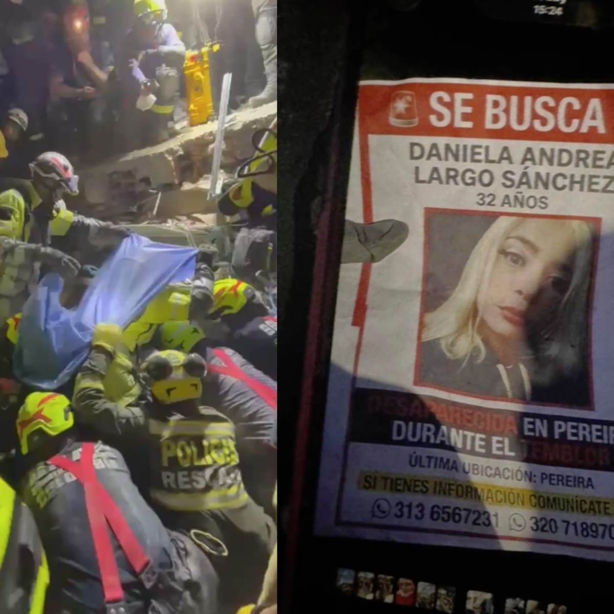 Entre aplausos y júbilo: rescatan con vida a mujer tras pasar 36 horas sepultada bajo los escombros en Colombia